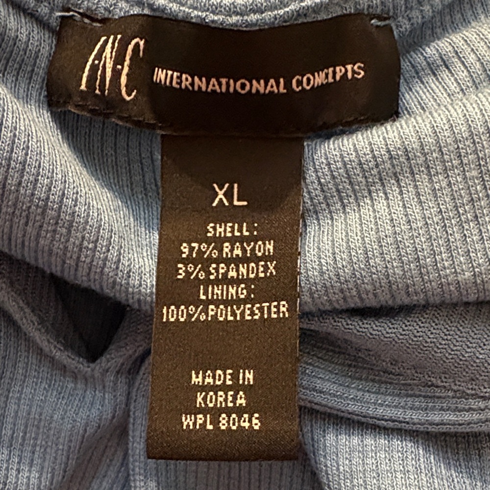 INC Blue V-Neck - Picture 7 of 7